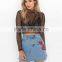 B33760A Autumn New Arrival floral embroidery hot women denim Skirt