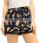 Women Printed Lace Trim Elastic Waist Shorts Ladies Causal Shorts Pants