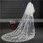 2017 wholesale new grance long lace bridal wedding veil Fashionable long Tulle HL14