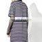 Organic Cotton Allover Stripe Dress with Extended Sleeves