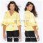 high quality lady yellow double breasted half sleeve jacket nepal low price