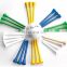 70mm 2 3/4 inch cheap wooden golf tees in various colors