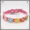 2016 Fashions PU pet dog collar with flowers , pet outdoor collar , pet collar for samll animal