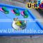 12meter swimming pool inflatable with water balls and peddal boats