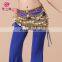 High quality Organza gold coin belly dance hip scarf with gradient color Y-2053#
