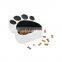 paw shape plastic dog feeding bowl