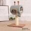 Manufacture 2-in-1 Cat Tree Scratching Cat Bed Cylindric Wooden Cat Tree