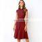 New Fashion Women Knitted Dress Sleeveless Casual Dress with Belt