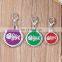 Extremely cute and beautiful zinc alloy round engraved fishbone pattern dog metal tags