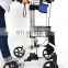 High quality four wheel lightweight foldable alloy aluminum adult forearm rollator walker with stand handle