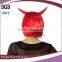 High quality short red synthetic carnival halloween wig with ox horn