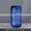 China Factory Wholesale Blue Color Ripple Flower Vase Glass Vase for Home Decoration