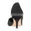 Elegant good quality design women pointed toe bow tie med heels pumps sandals shoes