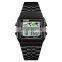 Skmei 1338 Men World Time Watches 30ATM Waterproof Luxury Dual Time Square Face Gold Wrist Watch