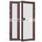 China suppliers aluminum double glazing casement door screen door with mosquito net
