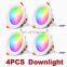 Downlight RGB Recessed Round Spotlight Smart Home WiFi Dimmable Indoor Downlight Lights Fixture