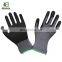 4SAFETY Grey Nylon Liner Black Sandy Nitrile Coated Good Grip Work Safety Gloves