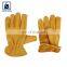 Palm Patch - Split Special Additions Golden Yellow Color Leather Gloves Supplier