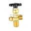 Brass cylinder valve oxygen-carbon dioxide nitrogen argon pressure relief valve