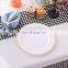 Hot Sale Biodegradable Disposable Plastic Restaurant Wedding Charger Plate, Red Gold Rim Dinner Plastic Plates