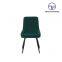 Tiptop Hot Sale New Design Luxury Green Linen Fabric Beach Wood Legs Leisure Chair For Dininig