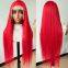 red#straight hair wave Lace Front Wig Human Hair Wigs 13X4 Lace Front Wig