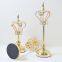 Wholesale Wedding Crystal Glass Candlesticks Metal Gold Silver Crown Candle Holder For Wedding Decoration