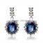 2016 Hot Sell Blue Crystal Drop Earrings For Wedding