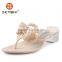 2016 simple design high quality pvc sandals low heels jelly shoes crystal plastic melissa lady shoes with butterfly