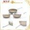 MSF-6090 Forged aluminum fry pan beige marble non stick coating interior marble heat resistant painting exterior