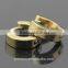 New 2016 Tide Men Black Hoop Hinge Stainless Steel Earrings Piercing Jewelry Wholesale