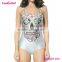 Plus Size Color Flower Beachwear