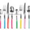 Stainless knife and fork spoon,24pcs knife and fork spoon set,Stainless steel cutlery set,Double color handle knife and fork spo