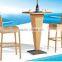 wicker bar table and chair set