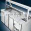 Stainless steel pizza refrigerator for restaurant/Refrigeration pizza workbench/Pizza cabinet