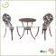 2016 new leaf design garden cast aluminum bistro set cheap garden coffee bistro set                        
                                                                                Supplier's Choice