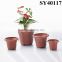 Customized color round indoor cheap plastic pots
