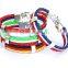 NEW Leather Colorful Wrap Wristband Cuff Punk Magnetic Buckle Bracelet Bangle national flag Bracelet