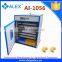 Full automatic thermostat and humidity poultry egg incubator on hot sale