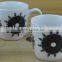 11OZ red flower design full decal print tea cups, shiny surface porcelain mug, KL5016-10305
