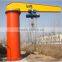 China manufacturer 360 degree rotate swing pillar jib crane with electric hoist