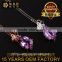 wholesale hot sale jewellery set 18K gold plated 925 sterling silver precious natural Amethyst gemstone pendant necklace