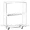 2 tiers excellent design handmade clear acrylic bookcase/acrylic book display rack/acrylic bookshelf