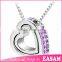 Easam fashionable eternal love double heart crytsal gold jewelry                        
                                                Quality Choice