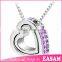 Easam fashionable eternal love double heart crytsal gold jewelry                        
                                                Quality Choice