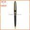 Cheap Custom Logo Metal Cap Action Blue Ink Ballpoint Pen With Gold Accents On Cap