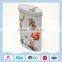 Oval wildlife animals picture tin box for pet food storage