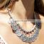 Chunky Punk Tribal Retro Antique Silver Coins Plated Alloy Bib Choker Necklace