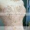 ASAM-03 Appliques Beaded Sheer Scoop Neck Cap Sleeves Knee length Zipper Back Lace Mother of the Bride Dresses