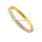 Fashion Vacuum Gold Stainless Steel Diamond Bangle